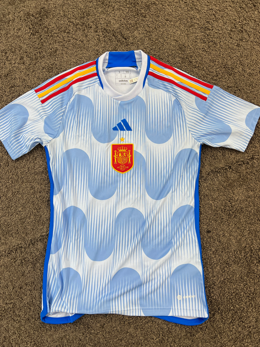 Spain Adidas Away Short Sleeve Jersey XL