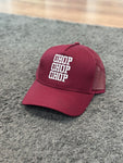 Chop Chop Cap Burgundy and White