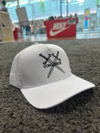 Conqueror White Snapback Cap