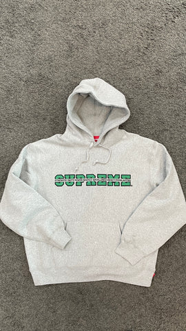 Supreme ‘Strength Unity Power Respect Excellence Mercy Everlasting’ Hoodie Grey and Green