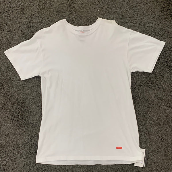 Plain white 2024 supreme t shirt