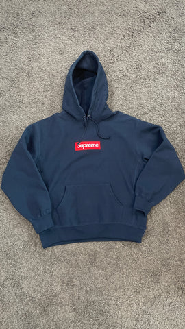 Supreme Hoodie Navy Blue and Red