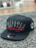 Trapstar x Ed Hardy Snapback Cap Black and Red