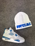 Supreme Beanie White Blue