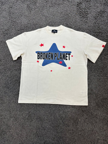 Broken Planet Blue and Red Stars T-Shirt