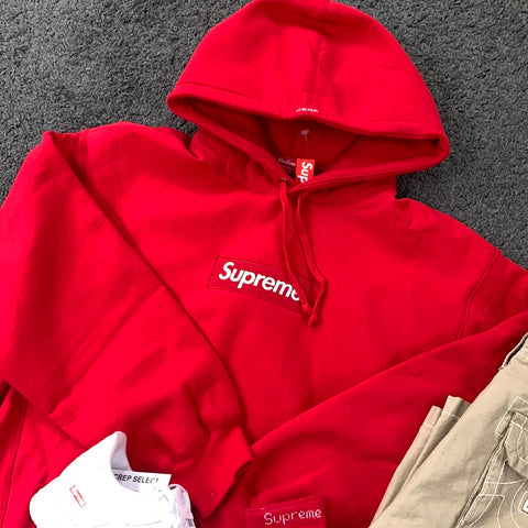 Supreme cheap red hoddie