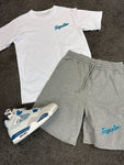 Trapstar Graff Logo Short Set Grey White