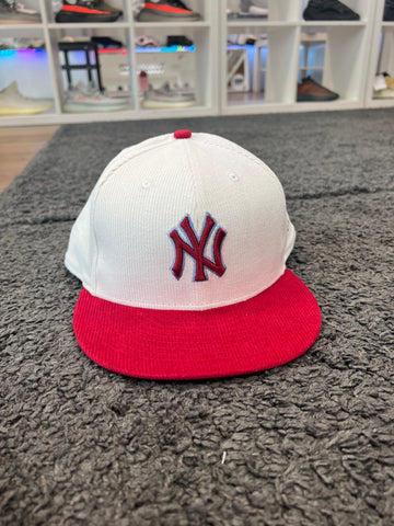 New Era 59Fifty Fitted NY White Red