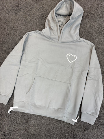 Carsicko London Grey Heart Hoodie