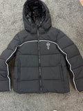 Trapstar Irongate Arch Pipping Hooded Puffer Jacket Black