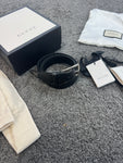 Pre Loved Gucci Emossed Black Belt