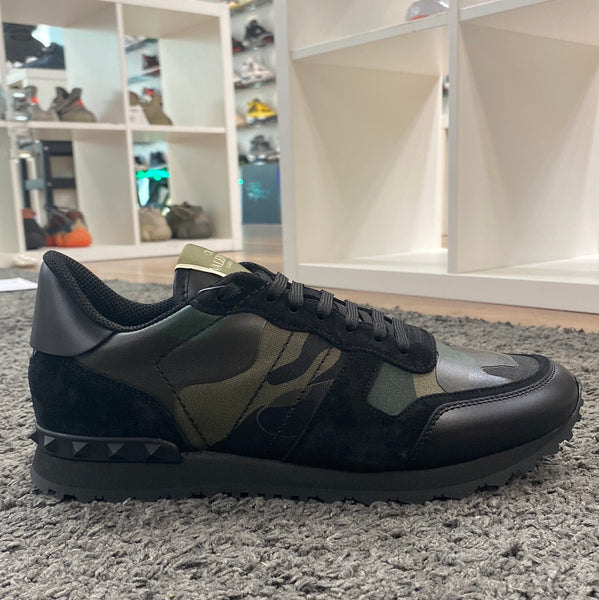 Valentino Rock Runner Black Green Army Crep Select