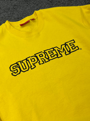 Supreme Shattered Logo Crewneck Yellow
